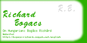 richard bogacs business card